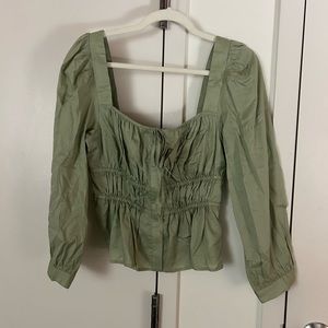Green JCrew top never worn size 6